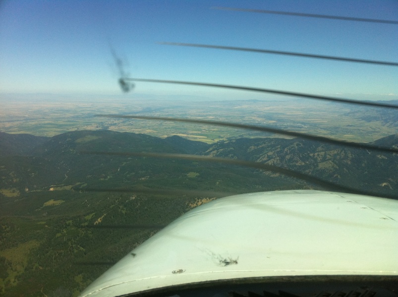 Scaled image Bozeman viewed through the propellor as seen by the digital camera.jpg 