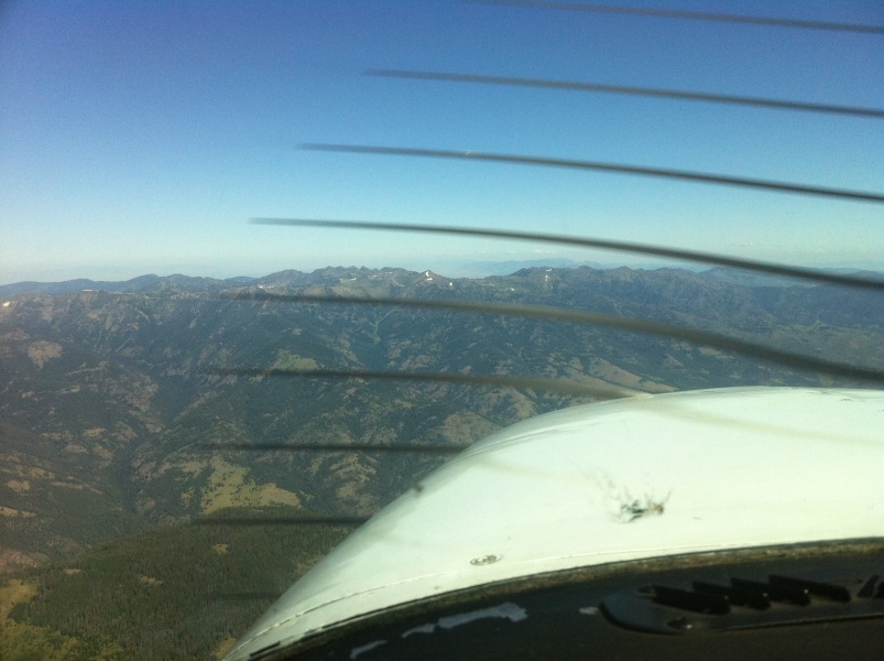 Scaled image Hyalite Peak straight ahead and with the snow patch aming up to the peak.jpg 